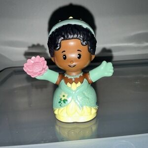 Fisher Price Little People Disney Princess Tiana Figure Flower Gown Crown